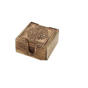 Hot Selling Durable Rectangle Wooden Coasters Heat Resistant Eco-Friendly Modern Design for Home Hotel Decor Made Uttar Pradesh - Product Image 5