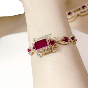 Luxury Fine Jewelry <b>Bracelets</b> beGems Wings of Fortune <b>Ruby</b> <b>Bracelet</b> in 18K Italian Gold Elegant Jewelry for Women - Product Image 2
