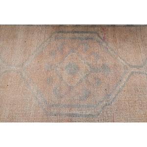 2.9x10.9 ft Rug, Vintage Rug, Turkish <b>Brown</b> <b>Wool</b> Plants & trees Rug - Product Image 4