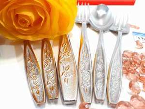 Juego de cucharas de acero inoxidable con revestimiento de PVD dorado hecho a mano, cubiertos de primera calidad, utensilios de cocina, cuchara de boda para servir alimentos, India - Product Image 5