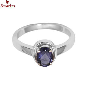 Anillo elegante, sencillo y clásico de plata de ley 925 con piedra preciosa de tanzanita para fiestas de moda, regalo al por mayor, joyería para mujeres y hombres - Product Image 2