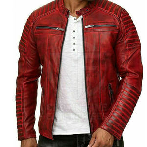 Chaqueta de cuero de talla grande para hombre de alta calidad al por mayor estilo callejero con cuello levantado y capucha para uso en exteriores en invierno - Product Image 3