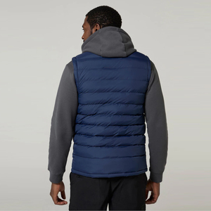 Gilet matelassé pour homme adulte personnalisé, couleur bleu marine, veste d'extérieur sans manches, fermeture éclair, vêtement décontracté, gilet matelassé avec poche - Product Image 2