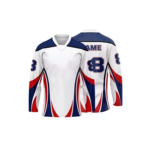 Uniforme de hockey sur glace personnalisé avec logo brodé, maillot de hockey sur glace élégant OEM - Product Image 1