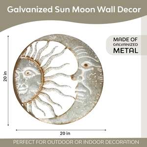 Colgante de pared de madera maciza en diseño en forma de corazón con corte láser de metal y decoración de cuerda de metal con placa de pared galvanizada - Product Image 2