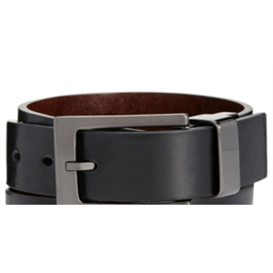 Cinturón reversible informal para hombre Alfani talla 32 negro con hebilla de acero - Product Image 3