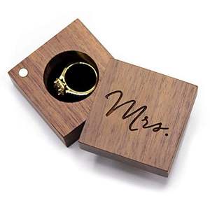 Wood <b>Ring</b> Box Handmade Rustic Wedding Engagement <b>Ring</b> Box Small Engraved <b>Ring</b> Holder for Proposal Jewelry Storage Box Design - Product Image 6