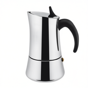 Cafetera Moka de 9 Tazas de Acero Inoxidable para Inducción, Cromado Pulido - Product Image 3