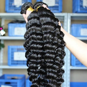 Extensions de cheveux indiennes vierges Remy naturelles non traitées, ondulées, bouclées, noires, pour femmes, lots de cheveux, fournisseur pas cher, double trame, machine - Product Image 5