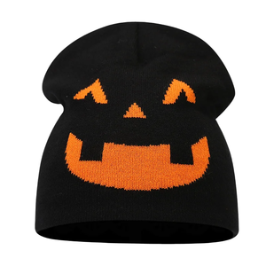 Bonnet en tricot jacquard personnalisable chapeau d'hiver élégant de haute qualité mohair chaud sans manchette coupe confortable avec logo à la mode - Product Image 2