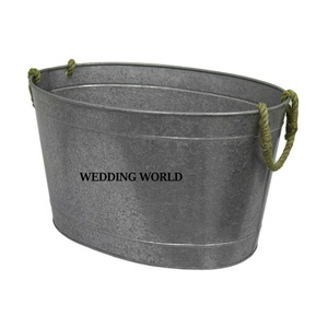 Jardinière vintage galvanisée de haute qualité, faite à la main, taille personnalisée, nouvelle jardinière en métal design - Product Image 1