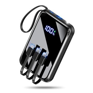แบตสำรองความจุสูง 22000mAh ขนาดกะทัดรัด น้ำหนักเบา พร้อมสายในตัว 4 เส้น หน้าจอ LCD ไฟ LED ช่องเสียบ Type-C/Micro USB - Product Image 1