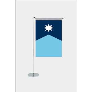 Drapeau de bureau en forme de L du Minnesota, 3x5 pieds, style fanion, imprimé numériquement, en satin, nylon, polyester, coton, aluminium, bannière - Product Image 1