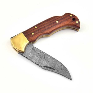 6.5 pouces fait à la main de haute qualité couteau pliant gaine en cuir rasoir pointu OEM ZR FD14 - Product Image 4