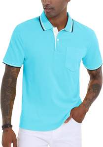 Polo uni de haute qualité à revers de golf pour hommes, design personnalisé en gros, pour le sport, décontracté, intelligent et brodé - Product Image 6