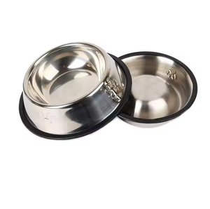 ชามอาหารสุนัขสเตนเลสสีเงินชามอาหารสุนัขรูปทรงกลมดีไซน์ยอดเยี่ยม - Product Image 4