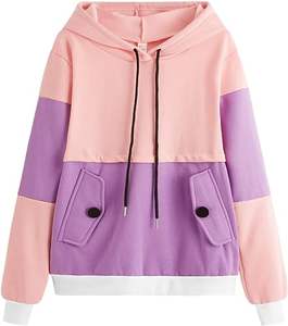 Sweat-shirt à capuche unisexe en coton avec blocs de couleur personnalisés en gros, sweat-shirt à capuche imprimé en relief, streetwear, sweat-shirt pour femmes - Product Image 5