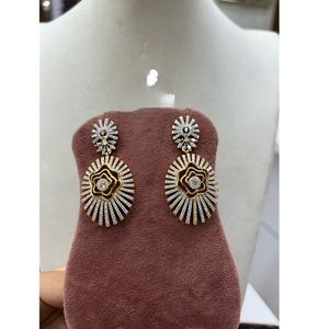 Lujosos pendientes elegantes para mujer, pendientes elegantes para fiesta, accesorios de moda con piedra de circón para regalos - Product Image 1
