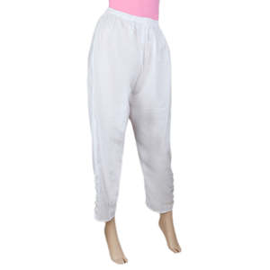 กางเกงผ้าทอสำหรับผู้หญิง - สีขาว - Product Image 1