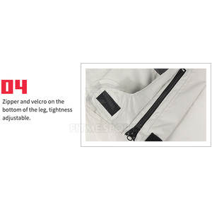 Pantalon de moto pour homme, coupe-vent, écologique, léger, avec protection des genoux, panneaux extensibles, taille ajustable - Product Image 5