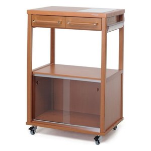 Carrito de Almacenamiento BENCHEF Foppapedretti para Alimentos, en Madera de Nogal - Product Image 1