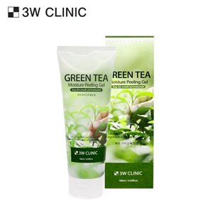 Gel Exfoliante Hidratante de Té Verde 3W Clinic 180ml, Exfoliante Blanqueador para Rostro y Cuerpo a Base de Aloe Vera, Iluminador - Product Image 1