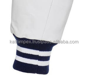 Veste universitaire unisexe bleu marine en laine avec manches en cuir blanc Broderie personnalisée Fermeture à bouton pression Stock prêt Printemps - Product Image 6