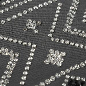 Camiseta Corta de Mujer, 100% Algodón, con Apliques de Pedrería Termoadhesiva, Estampado 3D, Estilo Y2K, Ropa Urbana, Verano, Hombros Descubiertos, Cuello Alto, Holgada - Product Image 4