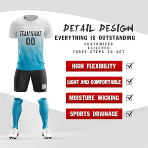 OEM ขายส่งเสื้อฟุตบอลที่กําหนดเองเสื้อฟุตบอลเปล่าแห้งเร็วชุดฟุตบอลชายสําหรับผู้ใหญ่และเด็กชุดฟุตบอล CustomMade - Product Image 3