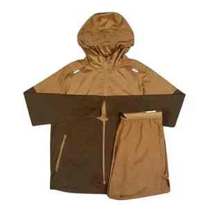 Conjunto Deportivo Corto de Dos Piezas Personalizado al por Mayor, Chaqueta con Cremallera, Traje Deportivo de Poliéster, Chaqueta Cortavientos para Hombre - Product Image 6