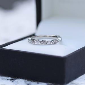 IGI Marquise Lab Grown White Diamond Ring 14K Chapado en oro para compromiso de boda o como regalo de banda - Product Image 2