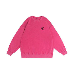 Respirant lourd 360gsm 100% coton dégradé col rond sweat lavage à l'acide pull surdimensionné sweat bas prix - Product Image 2