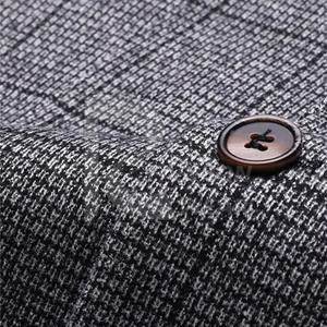 Blazer pour homme, couleur unie, simple boutonnage, automne-hiver, blazer à deux boutons et poches pour homme - Product Image 4