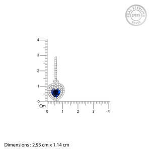 Pendientes de cristal corazón real de plata - Product Image 2