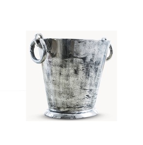 Enfriador de vino de hielo de metal, tinas de bebidas para Bar, restaurante, Hotel, Cubo de vino, Cubo de vino de hielo moderno, forma redonda de aluminio - Product Image 1