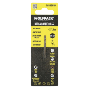 Broca cilindrica Wolfpack in cobalto HSS da 1,50 mm. Blister 2 Unità. - Product Image 6