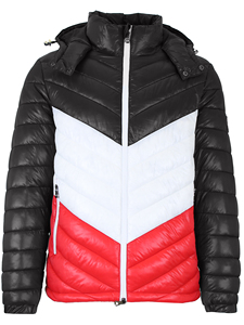 Men's Heavyweight Quilted Hooded Puffer Bubble <b>Jacket</b> (Sizes, S to 2XL) - Product Image 1