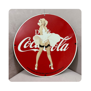 Enseignes publicitaires en métal émaillé de bonne qualité, logo personnalisé, enseigne murale extérieure, signalétique vintage pour magasin - Product Image 2