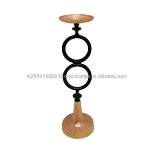 Candelero de Metal de aluminio martillado de 3 anillos, tarros de linterna de vela duraderos para bodas navideñas, celebraciones de Pascua - Product Image 2