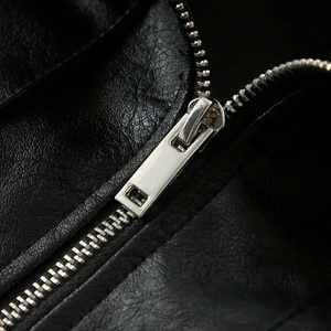 <b>Men's</b> PU Leather Bomber <b>Jacket</b> Moto <b>Biker</b> Style Embroidered Patch Design Turn-Down Collar Zipper Closure Regular Fit Winter - Product Image 6