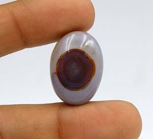 Cabujón de Ágata Natural, Gema de Forma Ovalada Lisa, Tamaño 25X18X9MM, para la Fabricación de Joyas - Product Image 1