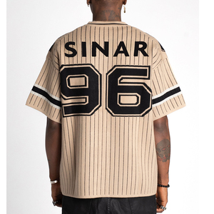 เสื้อสเวตเตอร์แบบสวมหัวของผู้ชายเสื้อสเวตเตอร์ถักแขนสั้นแฟชั่นสำหรับเล่นฟุตบอล - Product Image 2