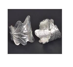Roll up the Leaf Originality Antique <b>Silver</b> <b>Napkin</b> Rings for Wedding Dinning - Product Image 1