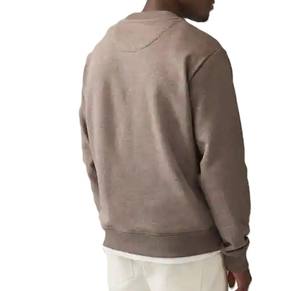 Sudadera de hombre de buena calidad Crew Nek manga larga suelta ajuste Color sólido mezcla de algodón Sudadera con capucha Casual ropa de calle para hombre - Product Image 3