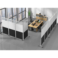 Paravent coulissant EBUNGE personnalisé en MDF mélaminé 32 mm pour bureau, hôtel, école