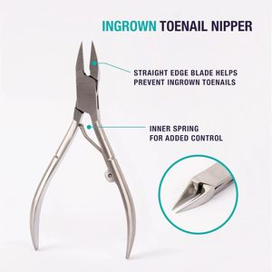 Ingrown Toenail Kit Clipper Includes Toenail Nipper Stainless Steel Dual Ended <b>File</b> Wide Jaw Opening Straight Edge Blade Easy - Product Image 2