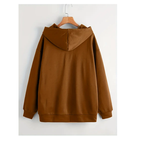 Sudadera con Capucha Unisex de Algodón 100% Pesado, con Cierre, Ecológica, Talla Grande para Hombre, de Alta Calidad para la Temporada de Otoño, Gratis - Product Image 3