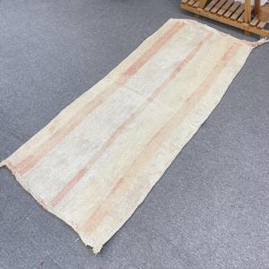 พรมวินเทจ, พรมขนาดเล็ก 2.5x6 ฟุต, พรมขนสัตว์สีขาวแดง - Product Image 1