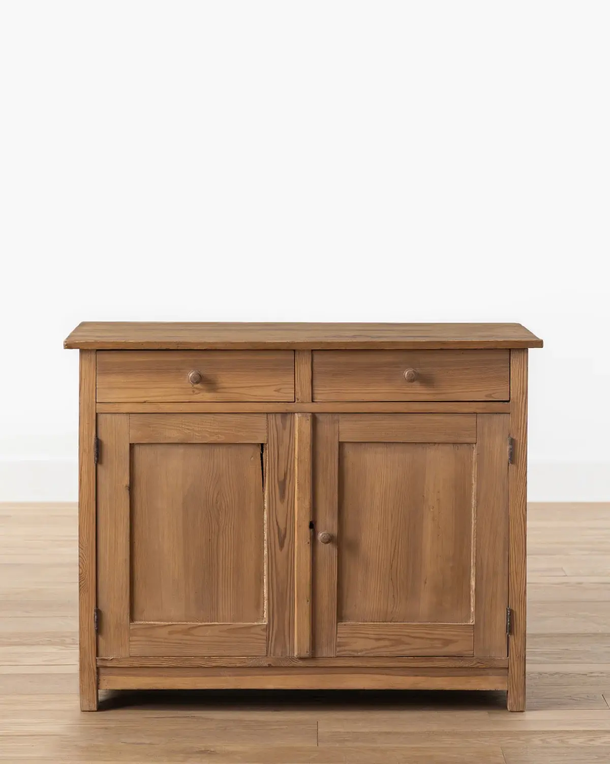 Antique Cupboard Pine Wood with Storage and Drawers for Home Furniture Living Room Cabinet Solid Wood Material