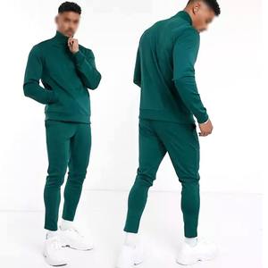 Jogger de sport 2 pièces en coton personnalisé de haute qualité unisexe grande taille surdimensionné imprimé ras du cou uni sweat-shirt d'hiver à col rond - Product Image 1